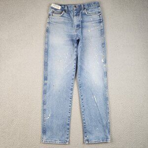 Mens Workwear Blue Jeans Denim 33x32 Cotton Classic Straight Leg Stonewash Pants